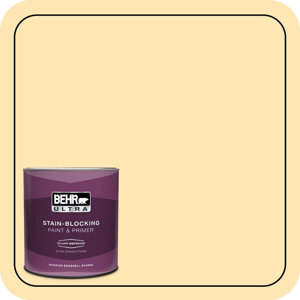 BEHR ULTRA 1 qt. #P260-3 Vanilla Ice Cream Extra Durable Eggshell Enamel Interior Paint & Primer