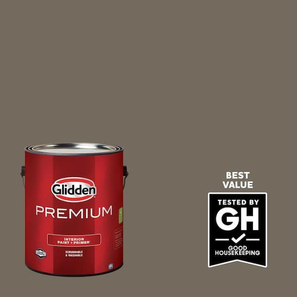 Glidden Premium 1 gal. PPG1022-6 Granite Semi-Gloss Interior Latex Paint (2)