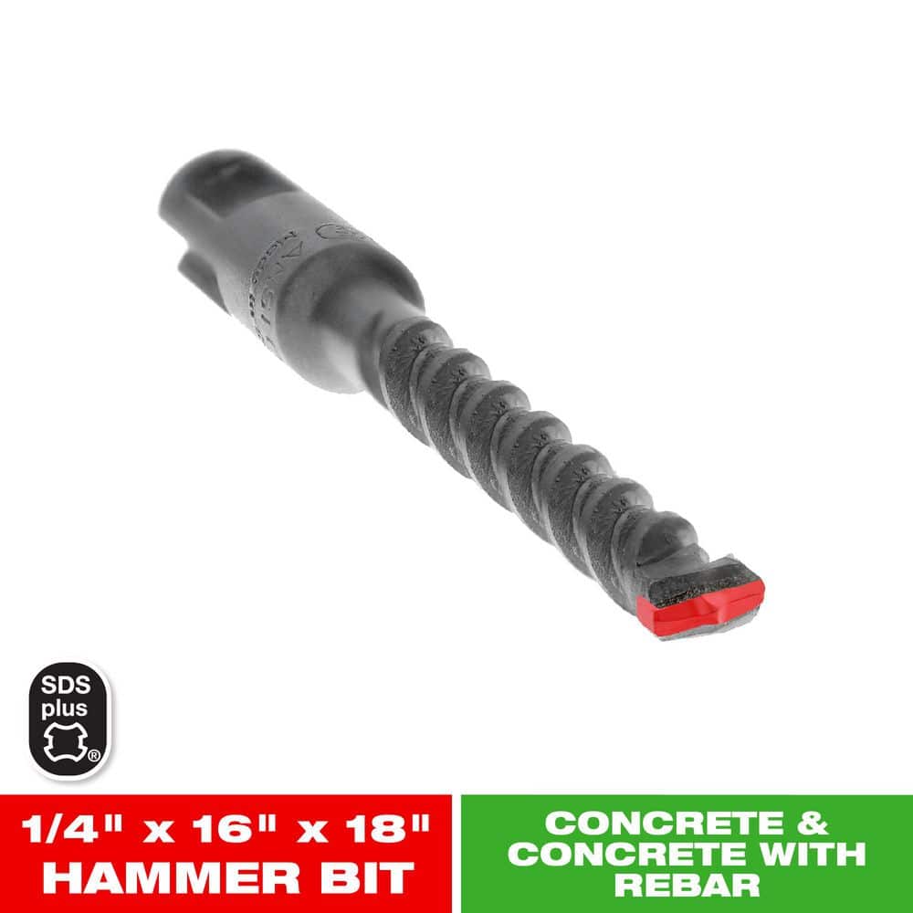 DIABLO 1/4 in. x 16 in. x 18 in. SDS-Plus 2-Cutter Carbide-Tipped Hammer Drill Bit