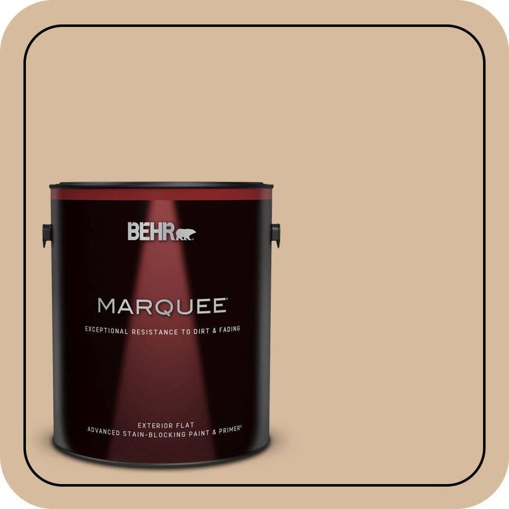 BEHR MARQUEE 1 gal. #T18-06 Kombucha Flat Exterior Paint & Primer (1)