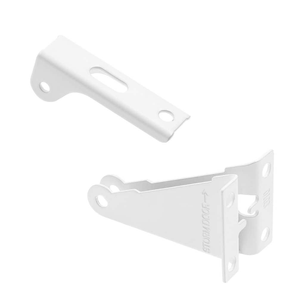 Prime-Line Storm and Screen Door Closer Jamb Bracket Repair Kit, White (Single Pack) (3)