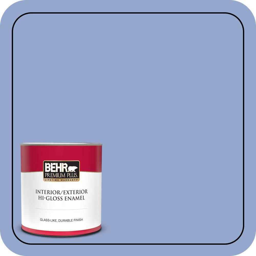 BEHR PREMIUM PLUS 1 qt. #M540-4 Hopeful Dream Hi-Gloss Enamel Interior/Exterior Paint & Primer (1)