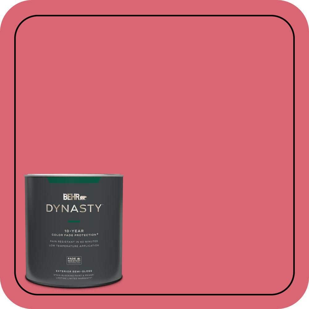 BEHR DYNASTY 1 qt. #P150-5A Strawberry Taffy Semi-Gloss Enamel Exterior Stain-Blocking Paint and Primer