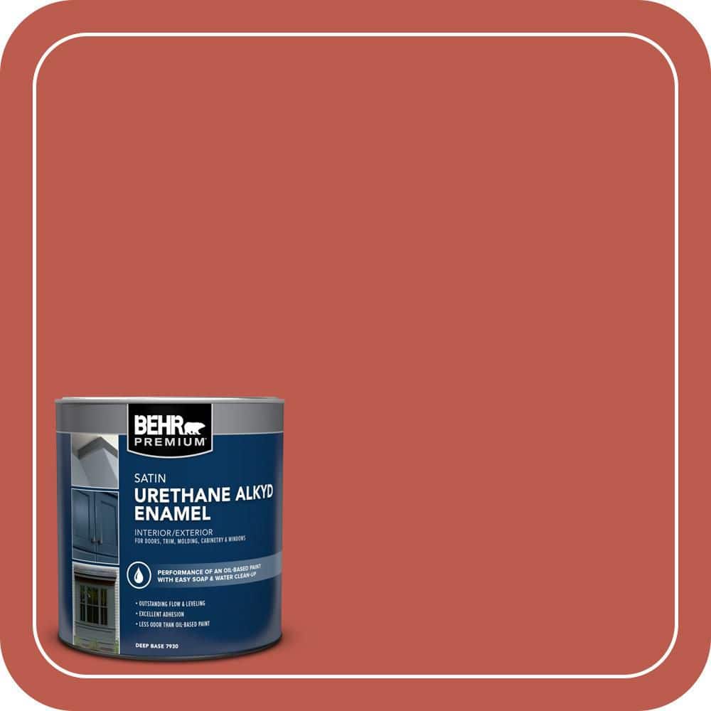 BEHR PREMIUM 1 qt. #M170-7 Tandoori Satin Enamel Urethane Alkyd Interior/Exterior Paint