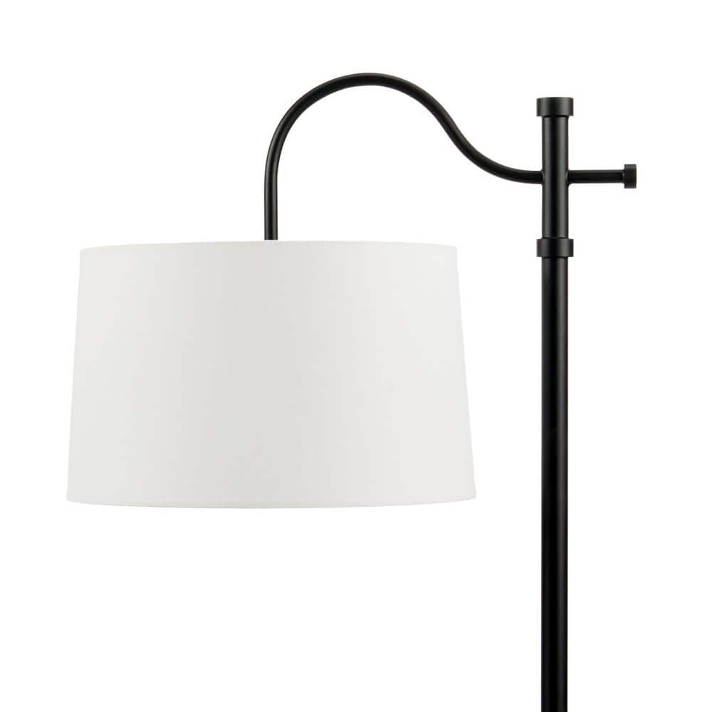 Hampton Bay Carver 58 in. Black Downbridge Floor Lamp (4)