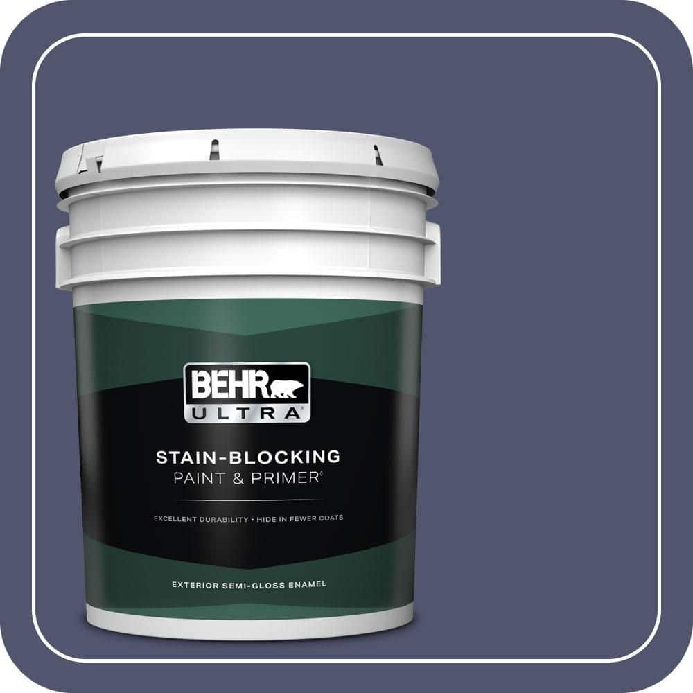 BEHR ULTRA 5 gal. #S540-7 Bossa Nova Semi-Gloss Enamel Exterior Paint & Primer