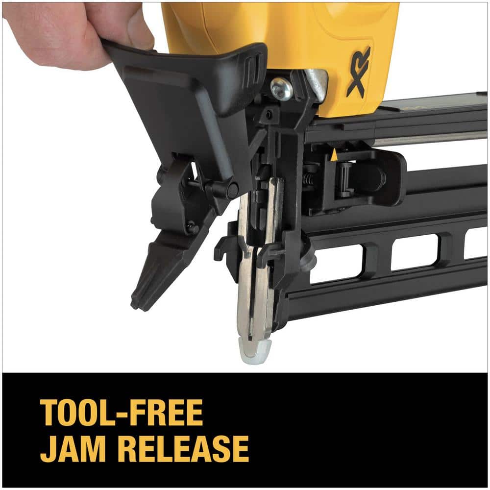 DEWALT 20V MAX XR 16-Gauge Lithium-Ion Cordless Finish Nailer (Tool Only) and 2 in. x 16 GA Straight Finish Nails (1000-Pack) (3)