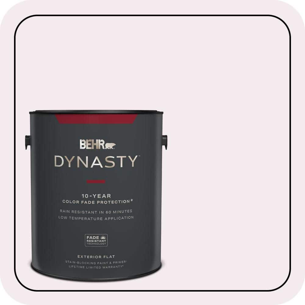 BEHR DYNASTY 1 gal. #690C-1 Sweet Illusion Flat Exterior Stain-Blocking Paint & Primer