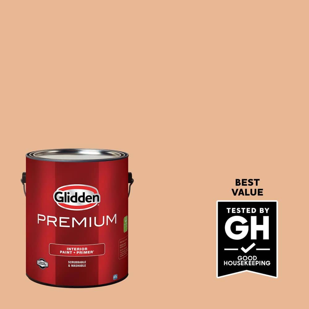 Glidden Premium 1 gal. PPG1201-4 Gentle Doe Satin Interior Latex Paint