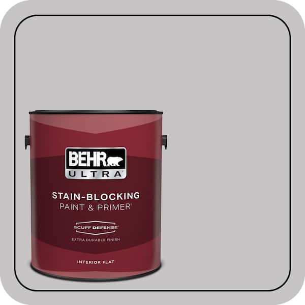 BEHR ULTRA 1 gal. #T15-6 Dreamscape Gray Extra Durable Flat Interior Paint & Primer (2)