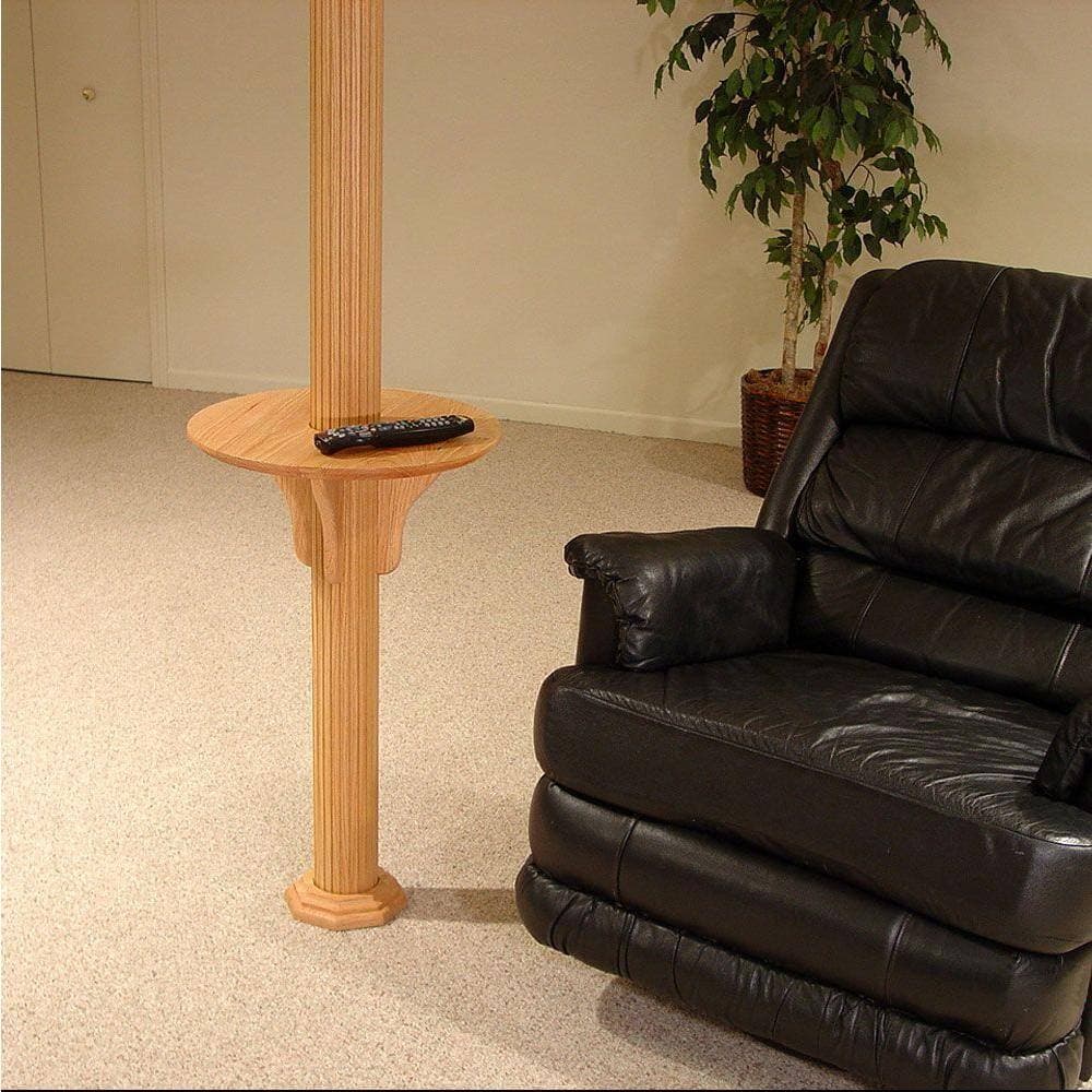 Pole-Wrap 3-1/2 in. Paintable MDF Drink Shelf (3)