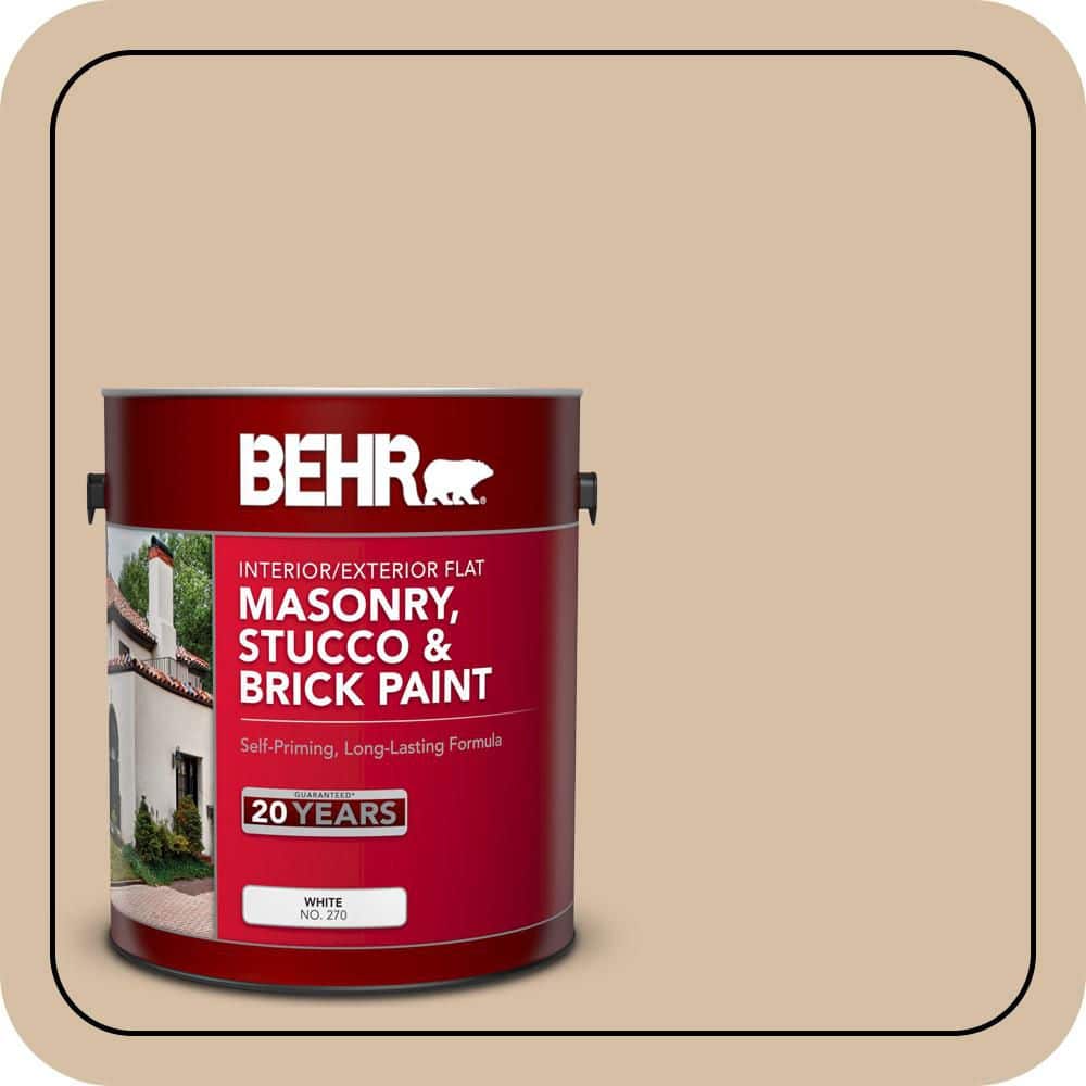BEHR 1 gal. #MS-22 Dune Flat Interior/Exterior Masonry, Stucco and Brick Paint