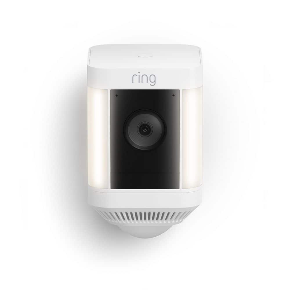 Ring Spotlight Cam Plus, Battery - Smart Security Video Camera with LED Lights, 2-Way Talk, Color Night Vision, White, 2-Pack (3)