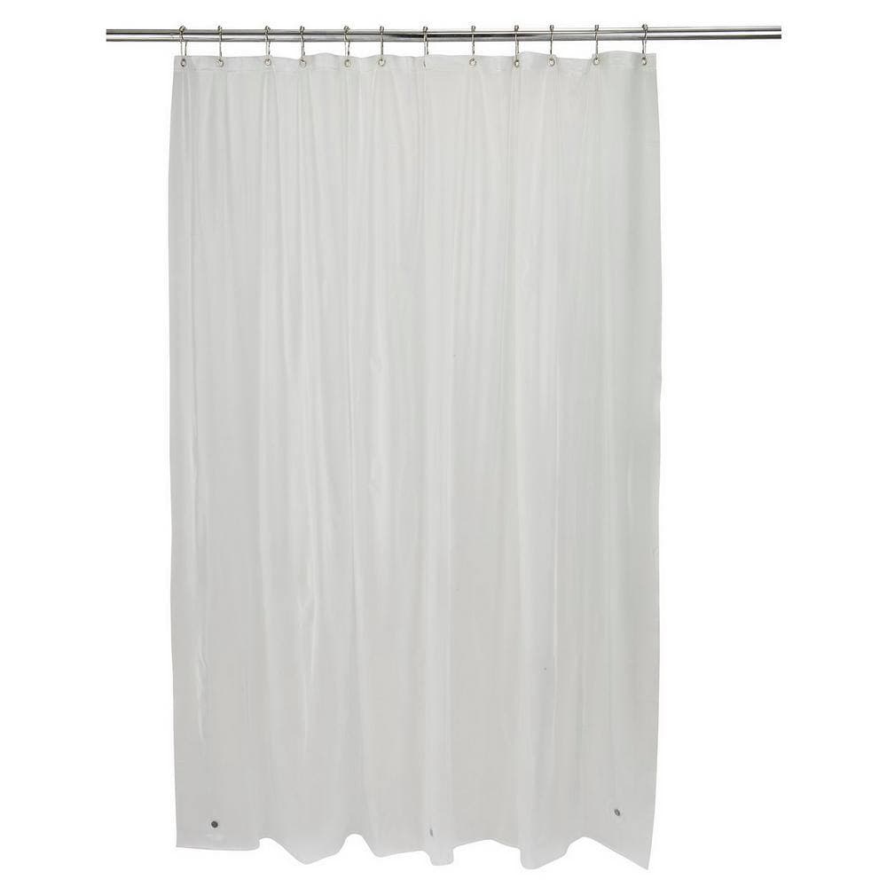 Bath Bliss 70 in. x 72 in. Shower Liner Hotel Weight in Frost