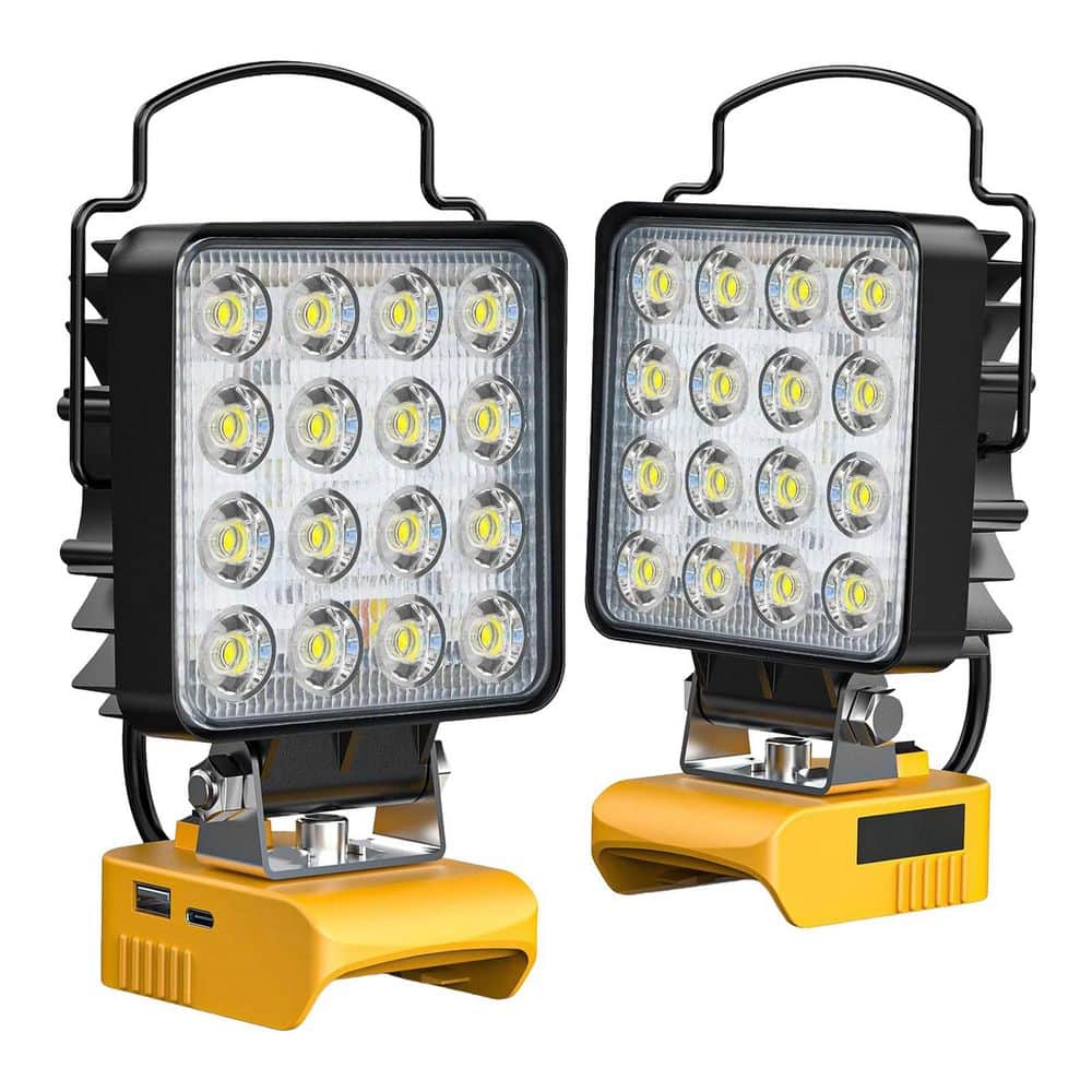 Unbranded 20 Volt 11200 Lumen LED Work Light Cordless Underhood Rechargeable USB Type-C Charging 2-Piece