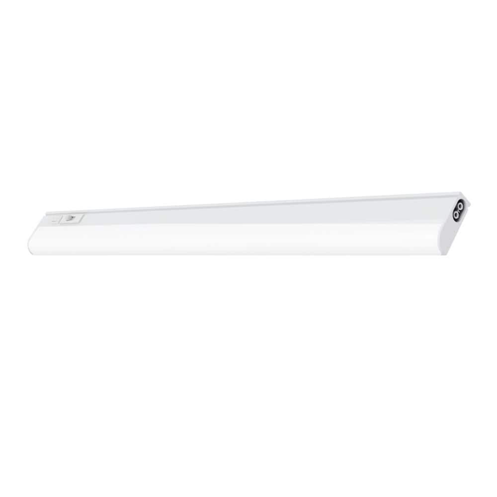 Commercial Electric 24 in. Plug-In White Integrated LED Linkable 2-Brightness Level Under Cabinet Light Task/Kitchen 5 Selectable White CCT (2)