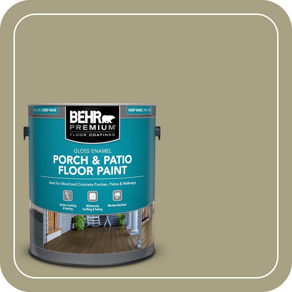 BEHR PREMIUM 1 gal. #PPU9-22 Cricket Gloss Enamel Interior/Exterior Porch and Patio Floor Paint