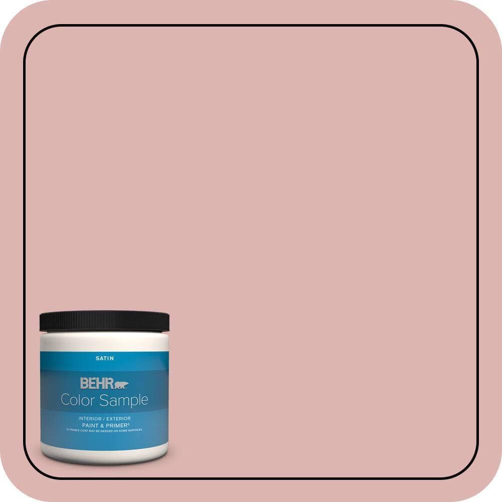 BEHR PREMIUM PLUS 8 oz. #S150-2 Tea Room Satin Enamel Interior/Exterior Paint & Primer Color Sample