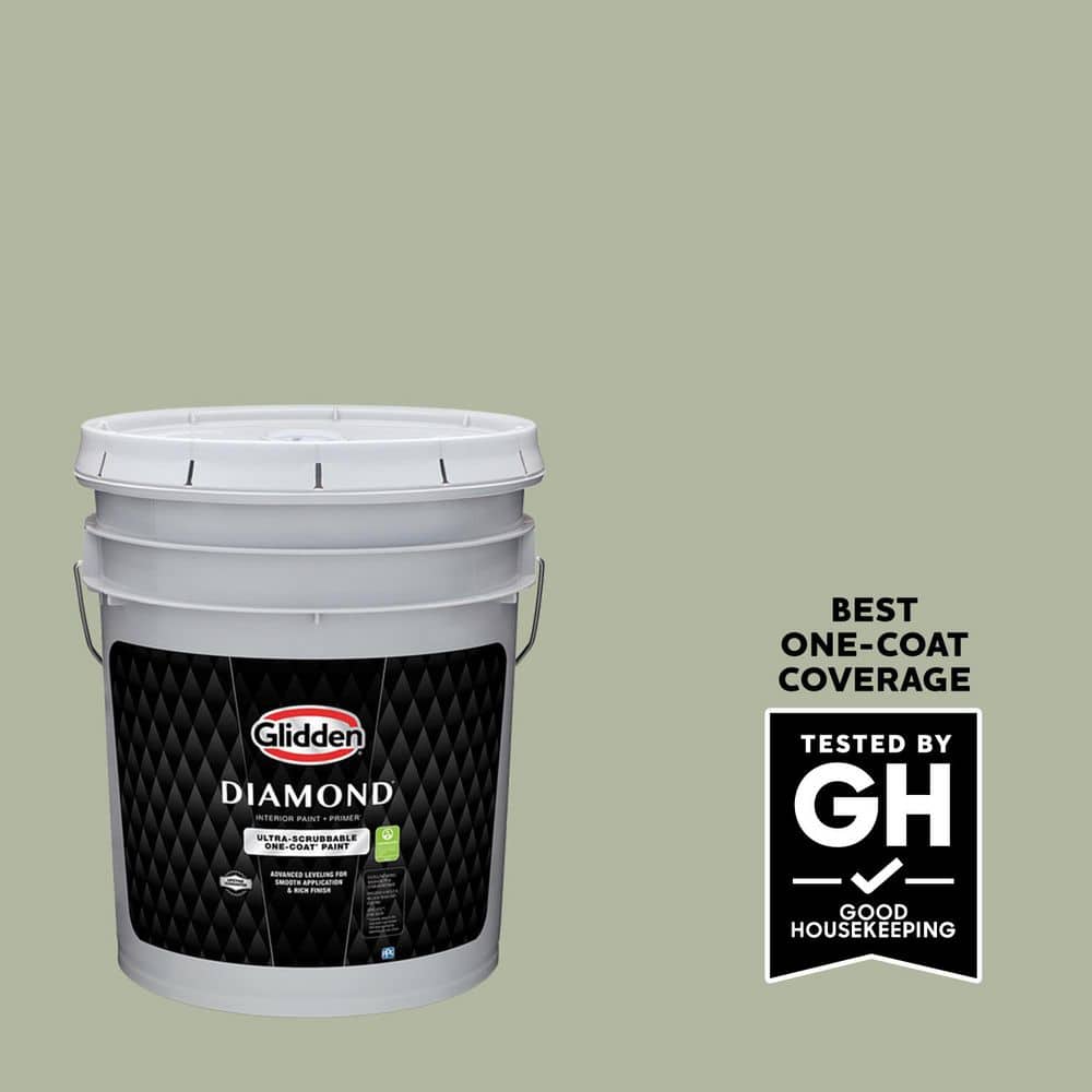 Glidden Diamond 5 gal. PPG1030-3 Mellow Mood Ultra-Flat Interior Paint with Primer