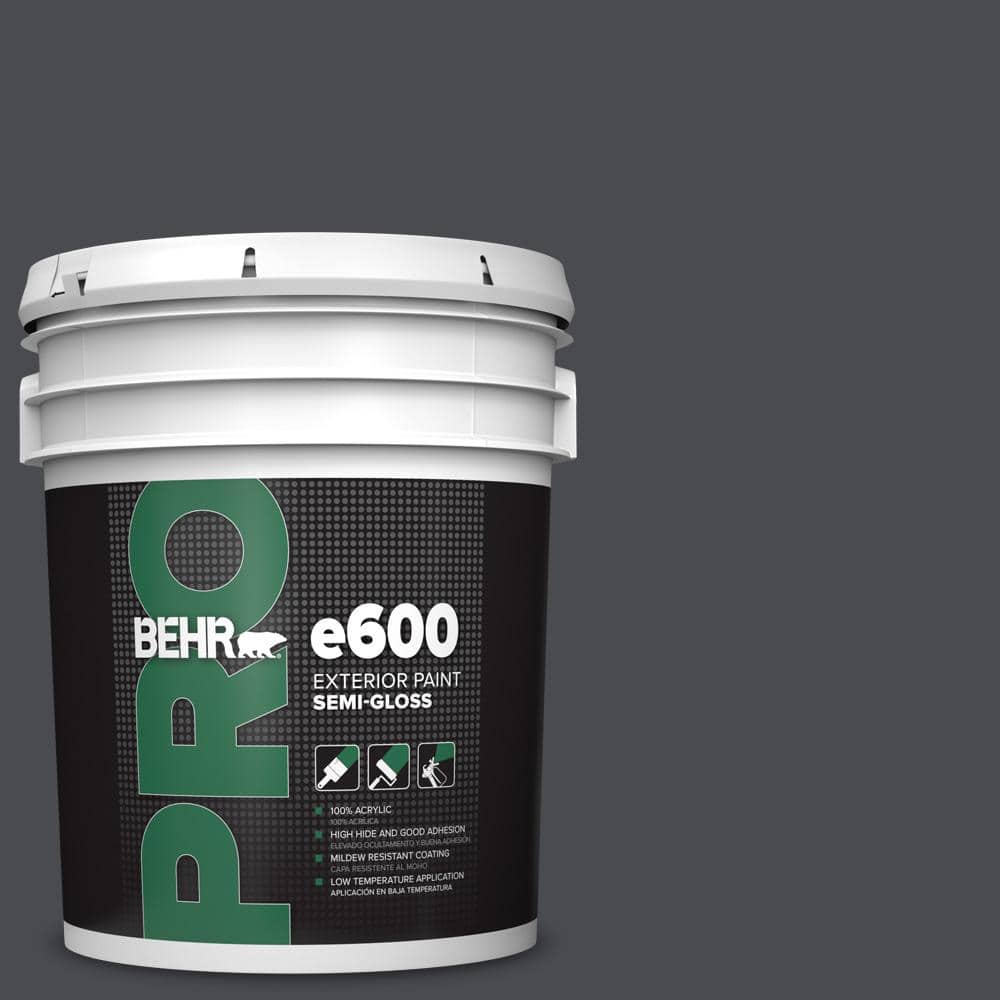 BEHR PRO 5 gal. #N500-7 Night Club Semi-Gloss Acrylic Exterior Paint