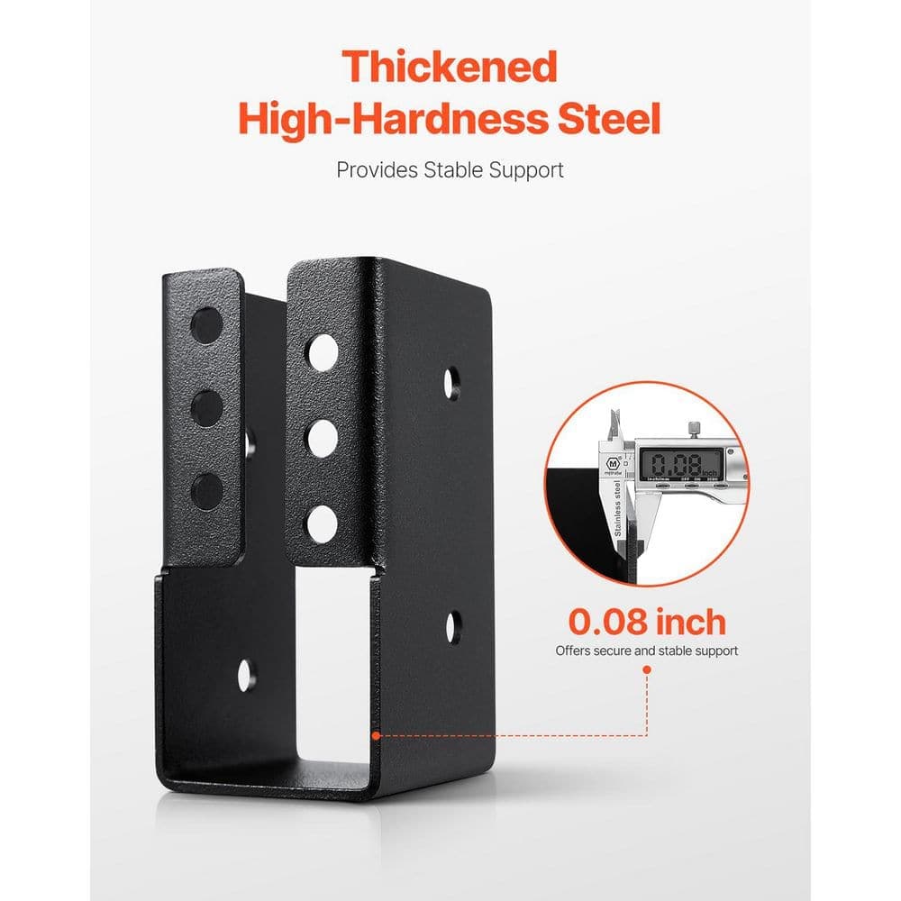 SKYSHALO Concealed Joist Hanger, 2 x 4 in., with Screws, Steel, for 1.93 x 3.62 in. / 49 x 92 mm Beam, Swing, Fence, 12 Pcs (2)