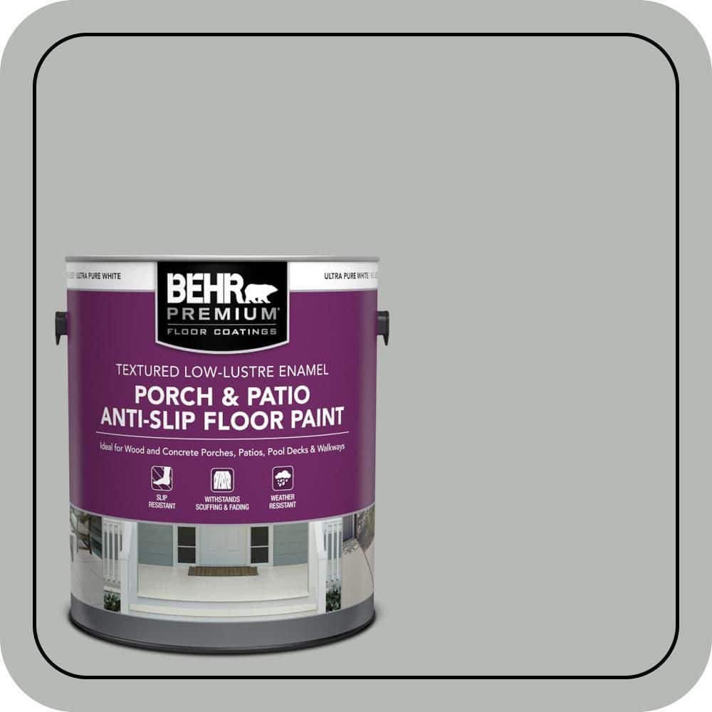 BEHR PREMIUM 1 gal. #N460-3 Lunar Surface Textured Low-Lustre Enamel Interior/Exterior Porch and Patio Anti-Slip Floor Paint