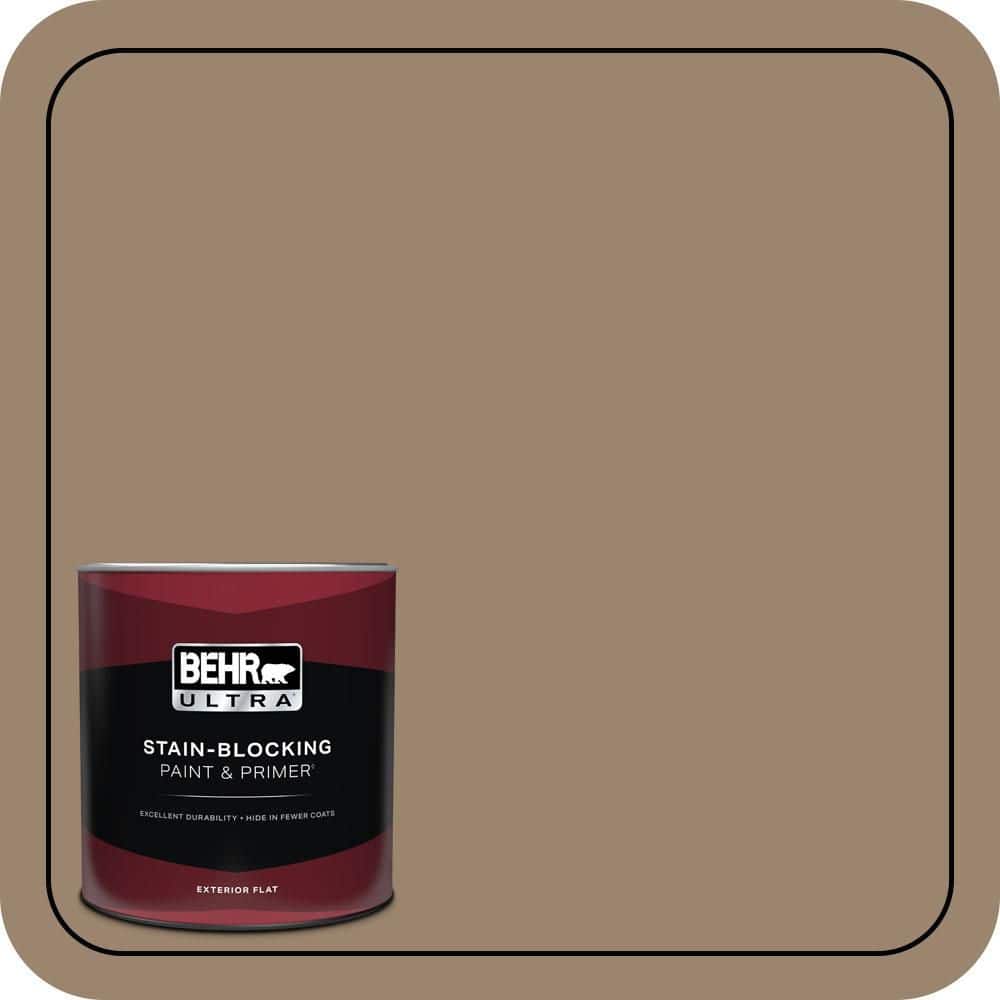 BEHR ULTRA 1 qt. #MQ2-48 Sturdy Brown Flat Exterior Paint & Primer