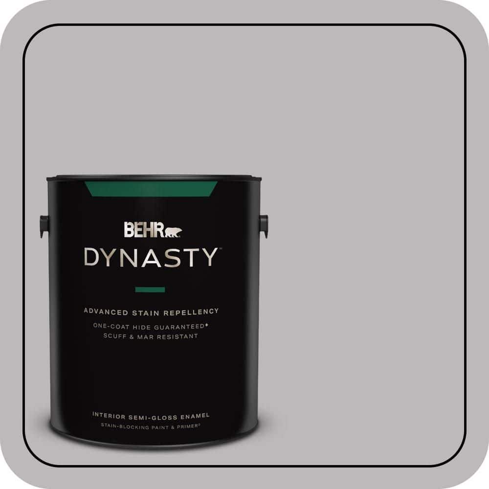 BEHR DYNASTY 1 gal. #PPU16-10 French Lilac Semi-Gloss Enamel Interior Stain-Blocking Paint & Primer