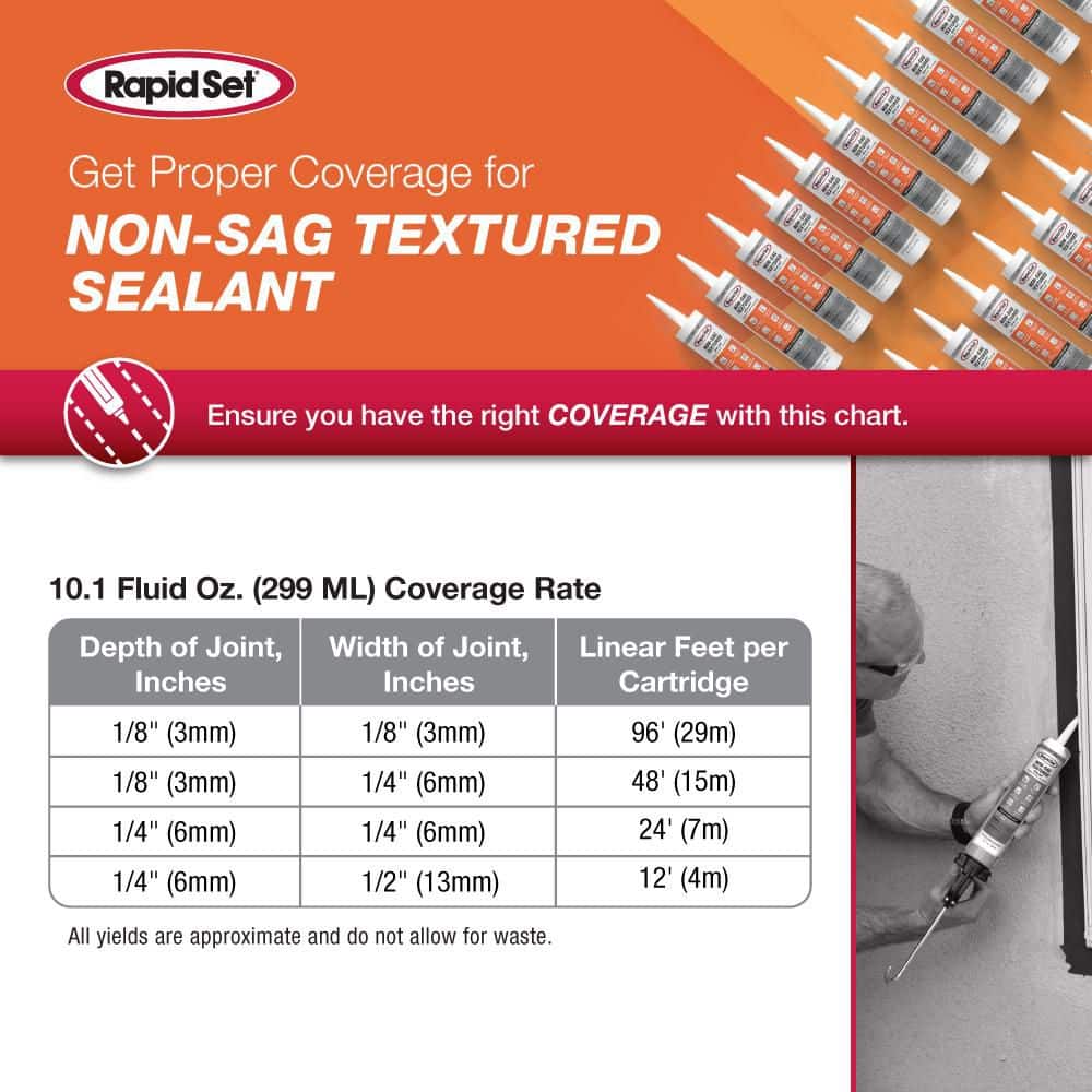 Rapid Set 10.1 fl. oz. Non-Sag Textured Sealant in Gray (2)