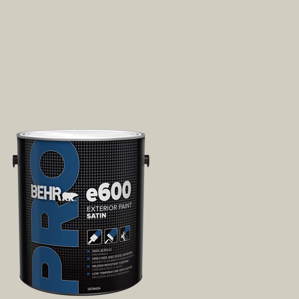 BEHR PRO 1 gal. #N320-2 Toasty Gray Satin Enamel Exterior Paint