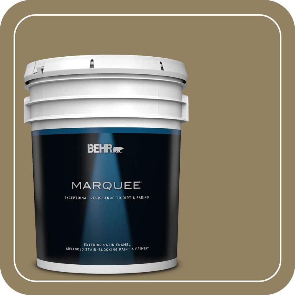 BEHR MARQUEE 5 gal. #PPU8-02 Gingko Tree Satin Enamel Exterior Paint & Primer