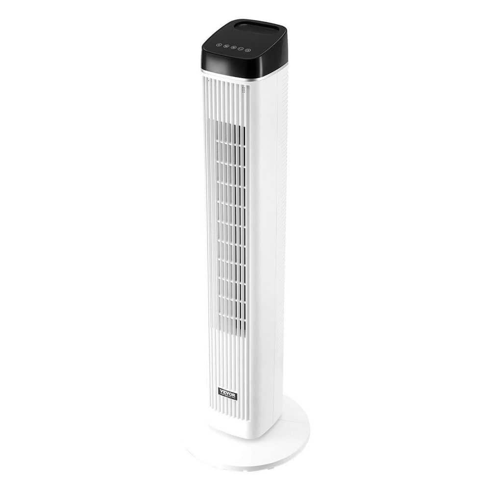 Tahanbath 40 in. Oscillating Tower Fan 9H Timer 22 ft/s High Velocity with Remote Control in White (1)
