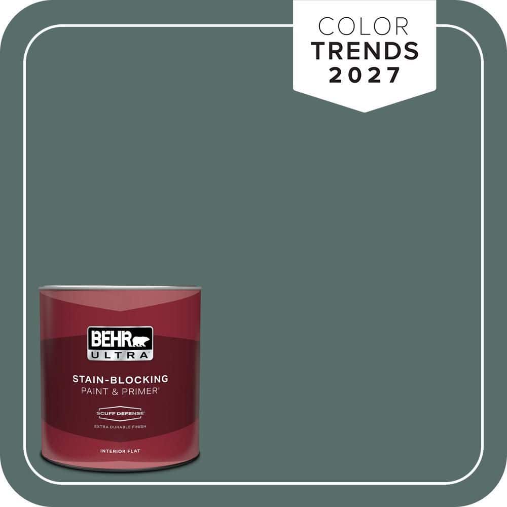 BEHR ULTRA 1 qt. #N430-6A Hidden Gem Extra Durable Flat Interior Paint and Primer (1)