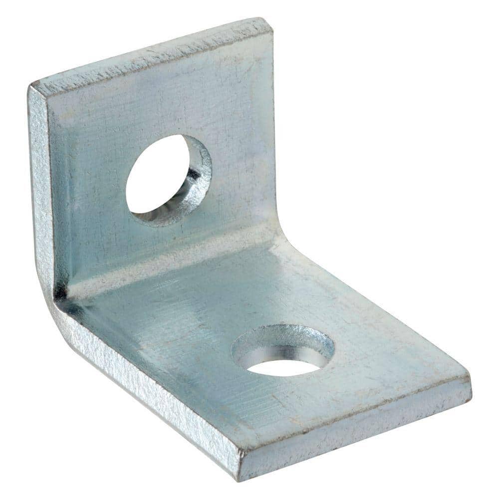 Superstrut 2-Hole 90° Angle Strut Bracket - Silver Galvanized (1)