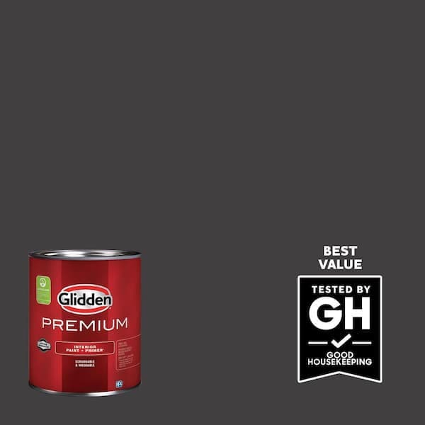 Glidden Premium 1-qt. Black Magic PPG1001-7 Satin Interior Latex Paint (2)