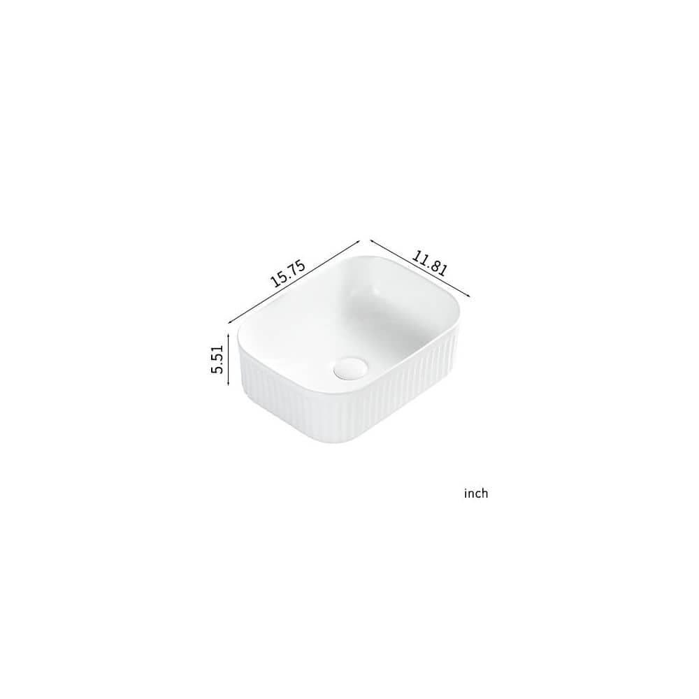 Tahanbath 15.75 in. Undermount Bathroom Sink in White (2)