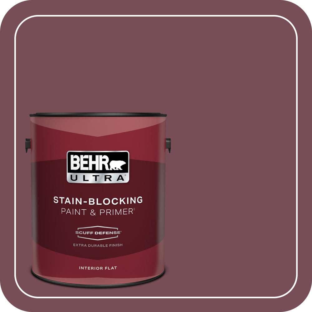 BEHR ULTRA 1 gal. #MQ1-01 Rule Breaker Extra Durable Flat Interior Paint & Primer (1)
