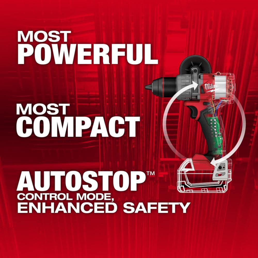 Milwaukee M18 FUEL 18-Volt Lithium-Ion Brushless Cordless 1/2 in. Hammer Drill/Driver and 4-1/2 in./5 in. Grinder w/Paddle Switch (2)