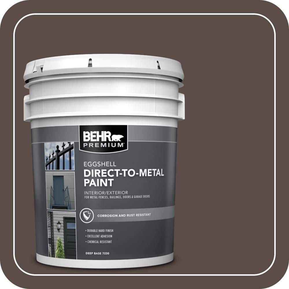 BEHR PREMIUM 5 gal. #PPU5-19 Dark Truffle Eggshell Direct to Metal Interior/Exterior Paint