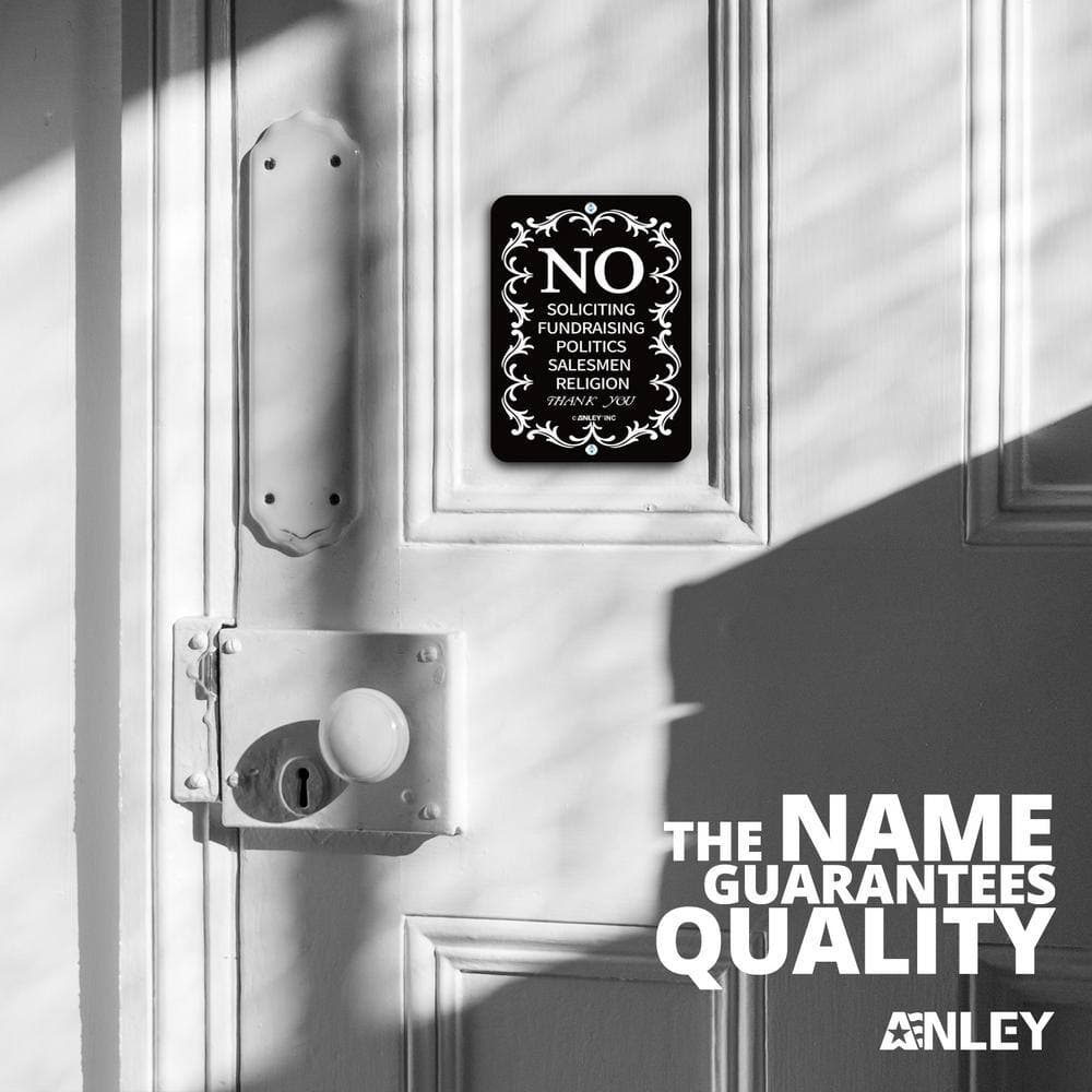 ANLEY 6 in. x 4.5 in. No Soliciting Sign for Home and Business, Do Not Ring The Bell (2)