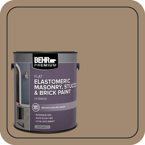 BEHR PREMIUM 1 gal. #700D-5 Toffee Crunch Elastomeric Masonry, Stucco and Brick Exterior Paint (2)