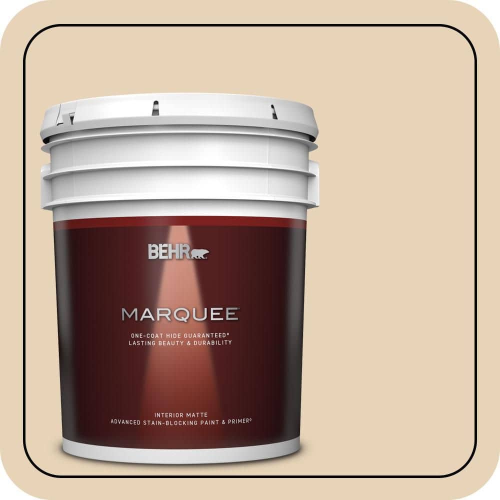 BEHR MARQUEE 5 gal. #T11-18 Aebleskiver Matte Interior Paint & Primer