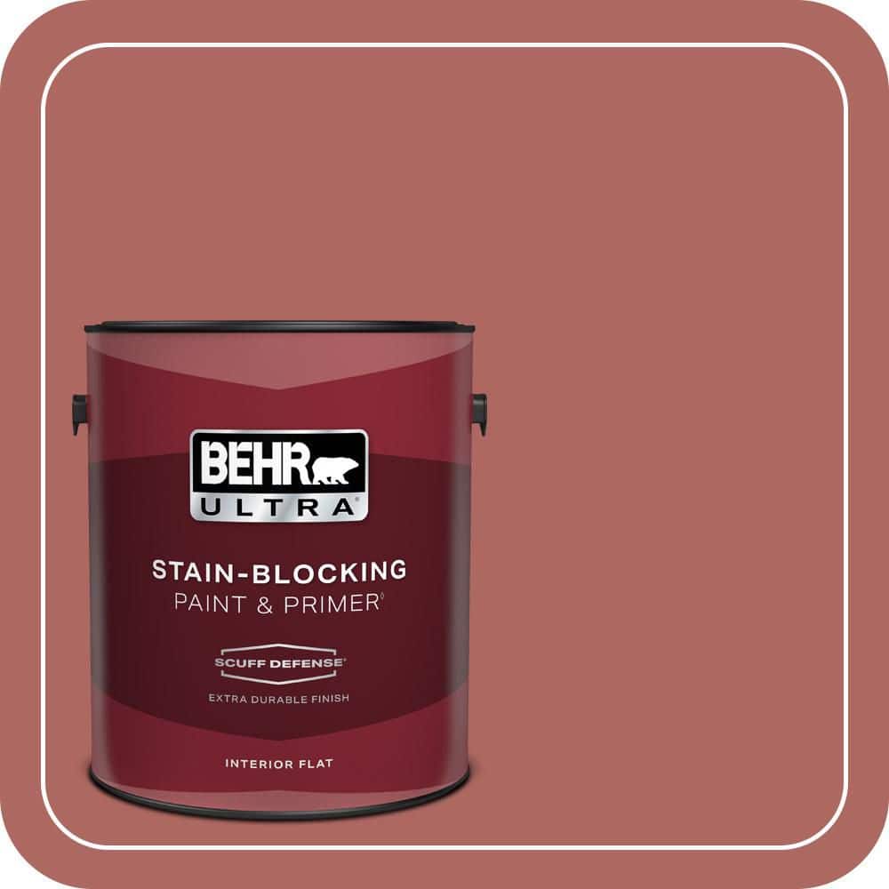 BEHR ULTRA 1 gal. #PPU2-13 Colonial Brick Extra Durable Flat Interior Paint & Primer (1)