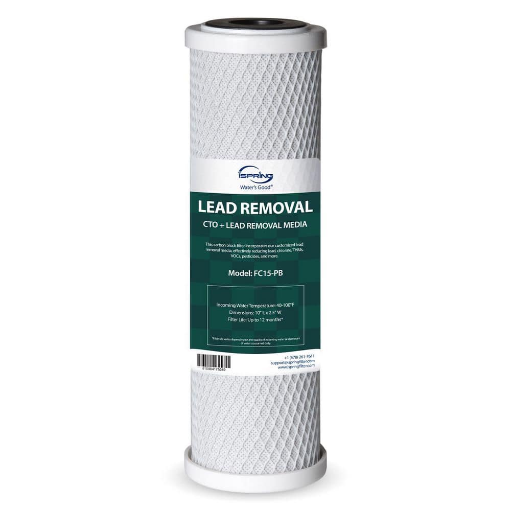 ISPRING Water Filter Replacement, Removes up to 99% Lead, Reduces Chlorine, THMs, VOCs, Pesticides, SGS-Tested