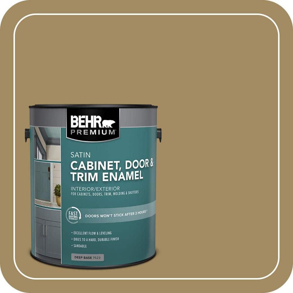 BEHR PREMIUM 1 gal. #S320-6 Garden Salt Green Satin Enamel Interior/Exterior Cabinet, Door & Trim Paint