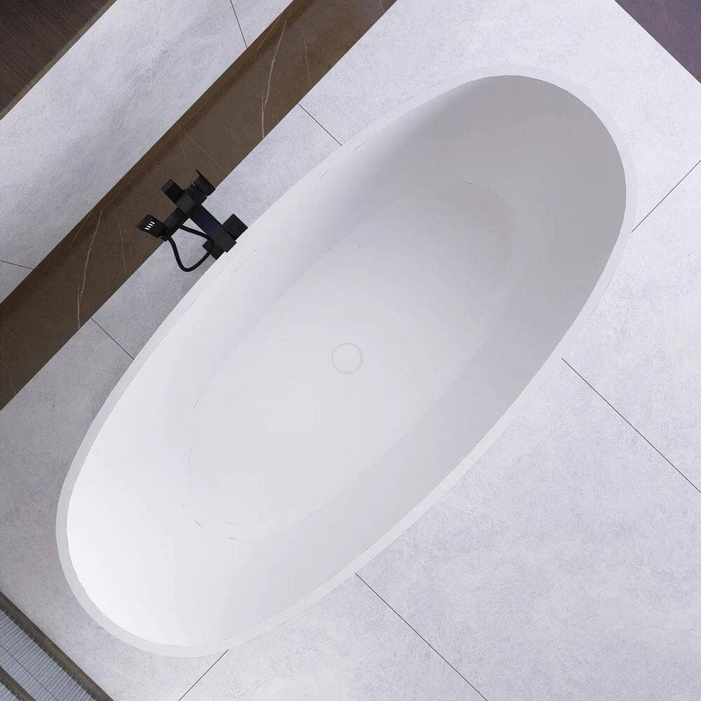 JimsMaison Stone Resin Flatbottom Non-Whirlpool Double Slipper Freestanding Bathtub (3)