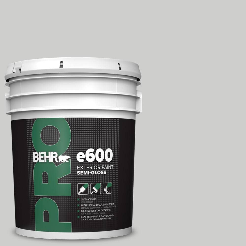 BEHR PRO 5 gal. #PPL-64 Pewter Vase Semi-Gloss Exterior Paint
