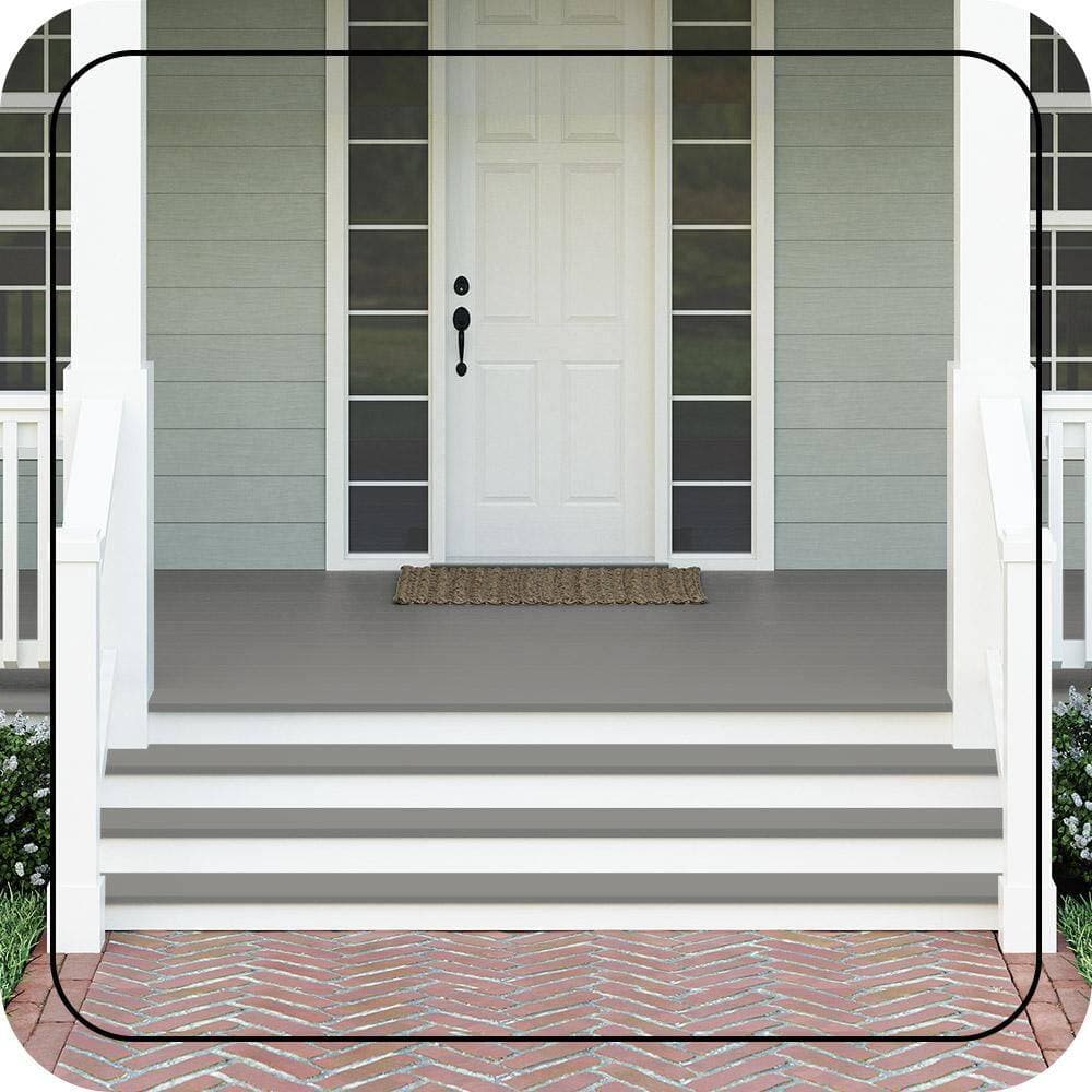 BEHR PREMIUM 1 gal. #PPU24-20 Letter Gray Textured Low-Lustre Enamel Interior/Exterior Porch and Patio Anti-Slip Floor Paint (3)