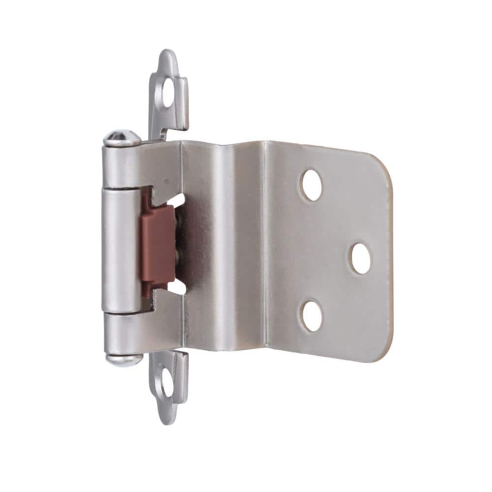 Liberty 1 Pair Face Frame 3/8 in. Inset Self-Closing Satin Nickel Cabinet Hinge (2 Pieces) (4)
