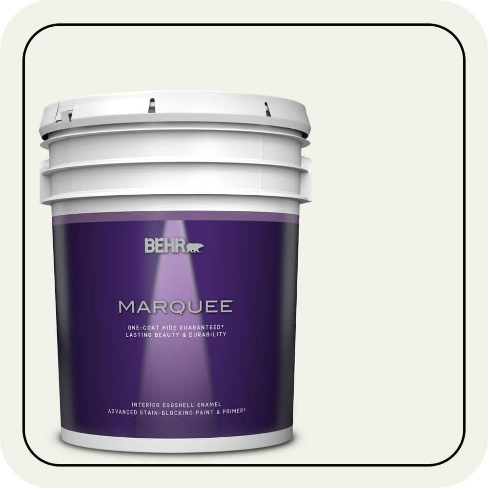 BEHR MARQUEE 5 gal. #PPU18-07 Falling Snow Eggshell Enamel Interior Paint & Primer
